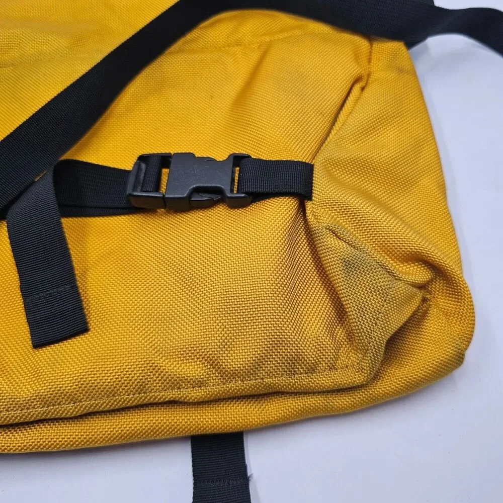 Vintage Patagonia Half Mass Messenger Bag Yellow USA Made European Patches